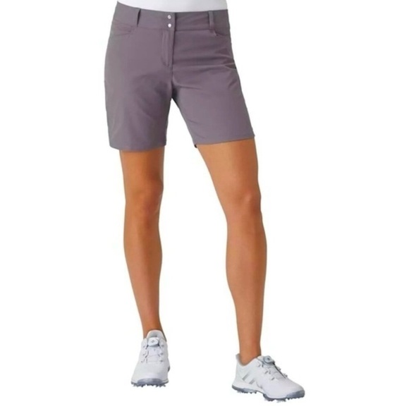 ADIDAS ESSENTIAL Grey White LIGHTWEIGHT GOLF BERMUDA SHORTS - Picture 9 of 12